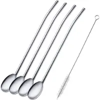 Westmark : 4 cuillères-paille + 1 brosse de nettoyage, référence 62712260