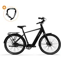 Tomos EB 03 - VTT électrique - Roues de 28 pouces - Moteur 250W - Autonomie de 70 km - Boîte de vitesses automatique à 2 rapports - Freins à disque hydrauliques - Batterie 360Wh - Noir mat