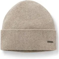 BOSS Bonnet en maille de cachemire avec plaquette logo métallique