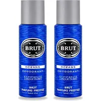 BRUT 2 vaporisateurs déodorants Oceans - 200 ml - Pack avantage - 2 pièces
