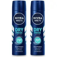 Nivea 2 x Déodorant spray MEN Dry Fresh - 150 ml - Pack avantage - 2 pièces
