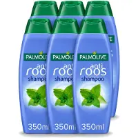 Palmolive 6 flacons de shampooing anti-pelliculaire Naturals, parfum menthe sauvage, 350 ml, lot avantageux, 6 pièces