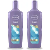 Unilever 2 x Shampoo et après-shampooing 2 en 1 Andrélon, formule melon et aloe vera, 300 ml - Pack avantage - 2 pièces