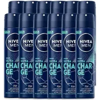 Nivea 12 sprays déodorants MEN Ultra Charge - 150 ml - Pack économique - 12 pièces
