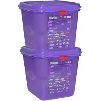 Denox Boîte De Rangement Gastronorm 1/6 H150 Mm 2.6l 2 Unités