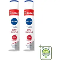 Nivea 2 vaporisateurs déodorants Dry Comfort - 250 ml - Pack économique - 2 pièces