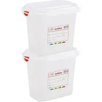 Denox Boîte De Rangement Gastronorm 1/9 H150 Mm 1.5l 2 Unités