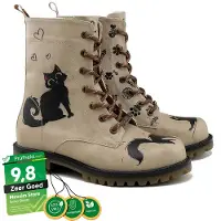 Goby Bottes à lacets 'MAT102' beige