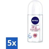 Nivea - Déodorant - Roller - Dry Comfort - efficacité 48h - 50 ml - pack avantage - 5 pièces