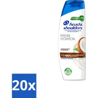 Head & shoulders 20 flacons de shampooing anti-pelliculaire Hydratation Intense à l'huile de coco, 285 ml - Pack économique - 20 pièces