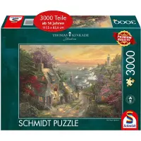 Schmidt Spiele Puzzle Thomas Kinkade - Le Cottage et le Phare - 3000 pièces