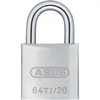 ABUS 64TI/20 B/DFNLI Titalium-Vorhängeschloss vers. schl. SB verpackt 20mm