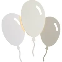QAZQA Kinder wandlamp wit met beige incl. LED 3-staps dimbaar - Balloon