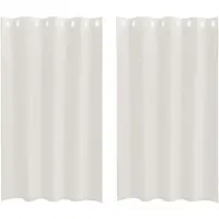 vidaXL Rideau en Voile 2 pcs Crème 175 x 140 cm Polyester