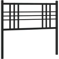 vidaXL Tête de lit de rechange en métal noir 100 cm
