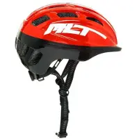 MOLTO Casque de sport pour enfant - Rouge - Coque en PVC et doublure en mousse EPS absorbante - Taille S 48-52cm