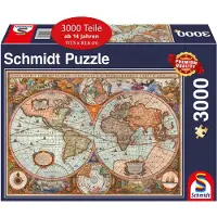 Schmidt Carte du monde antique, puzzle de 3000 pièces