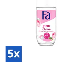 Fa Pflege Fa - Pink Passion - Déodorant à bille - Rose rose - 50 ml - Pack économique - 5 pièces
