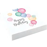 Amscan serviettes de table Happy Birthday 165 cm papier pastel 20 pièces