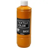 Creativ Company Peinture textile, semi-opaque, couleur moutarde, 500 ml / 1 flacon (500 ml)