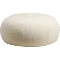 Hannah Home , Tina - Bouclet White, Tabourets & banquettes, Pouf, Bouclet blanc, polyester, 55 x 35 x 55 x cm