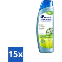 Head & shoulders 15 flacons de shampooing antipelliculaire Pure Intense, contrôle de l'excès de sébum, 250 ml - Pack avantage - 15 pièces