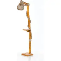 Opviq , Arbor, lampadaires, naturel, bois, 24 x 24 x 140 cm
