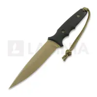 Spartan Blades Couteau Harsey Clandestina, FDE/Black, Tan Kydex