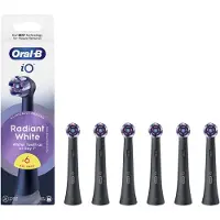 Oral-B Têtes de brosse de rechange iO Radiant White, noires, lot de 6 (6x)