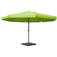 Mendler Parasol en aluminium Meran Pro, Ø 5m vert avec pied