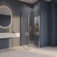 FortiFura Galeria Cabine de douche - 70x80x200 - Profil verre de sécurité - anticalcaire - chrome SW1122473/SW797914/SW797904