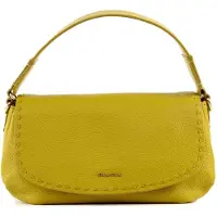BIASIA Cuir sac à épaule sac à épaule bandoulière Path Flap Bag Avocado moutarde