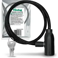 Vitolog Antivol pour vélo, protection pour vélo, câble, antivol pour vélo, clé