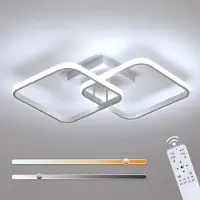 COMELY Spot encastré LED Osairous, 50W, 5625 lumens, variateur intégré, température de couleur réglable de 3000K à 6500K, couleur blanche, diamètre 64 cm
