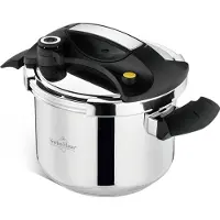 Swiss Haus Autocuiseur 22cm 6L Tous feux dont induction Acier inoxydable SH-PCQ6L