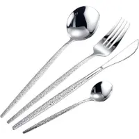 Swiss Haus Ensemble de couverts 24 pièces Acier inoxydable SH-CTS24S