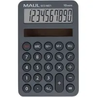 MAUL Calculatrice de poche Solar ECO MD 1 grise (Panneau solaire)