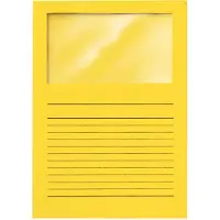 Elco - Pochette Coin En Papier Avec Fenetre Jaune Intense - Boite 100