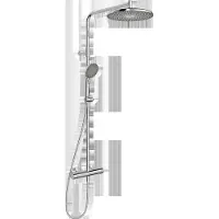 Hansa aurelia - doucheset met thermostaat, diameter 30 cm, 3 jets, chroom