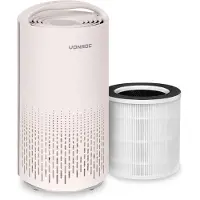 Vonroc Purificateur d’air avec WiFi - filtre HEPA 3 étapes - CADR 200 m³/h - beige