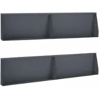 vidaXL Muret de soutènement, 4 pièces, 100 x 12 x 30 cm, acier, anthracite