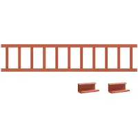 vidaXL Grille de protection contre la neige, rouge, 300 x 2,5 x 20 cm, acier