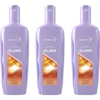 Unilever 3 flacons de shampooing Andrélon Glans - 300 ml chacun - Pack économique - 3 pièces