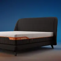 Emma Lit Boxspring Performance – 160x200cm – Gris - 30cm