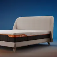 Emma Lit Boxspring Performance – 180x200cm – Beige - 28cm