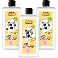 Marcels Green Soap 3 bouteilles de shampooing "Marcel's Green Soap" pour un usage quotidien, senteur vanille et cerisier, contenance 300 ml, lot avantageux