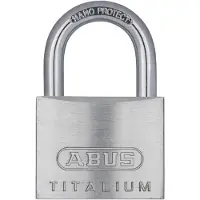 ABUS Titalium 64TI/50 Cadenas Rectangulaire en Aluminium avec Clé