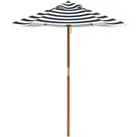 vidaXL Parasol pour enfants avec mât en bois Ø120x140 cm