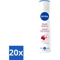 Nivea - Déodorant anti-transpirant - Cerise fraîche - 150 ml - Pack avantage - 20 pièces