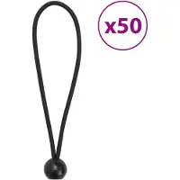 vidaXL Cordes élastiques avec balles 50 pcs 21x0,5 cm